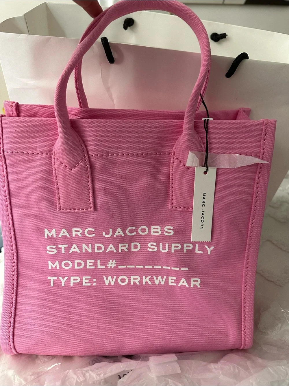 Marc Jacobs Pink Canvas Logo Tote